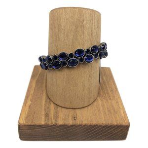 Dress Barn Blue Rhinestone Bangle Bracelet